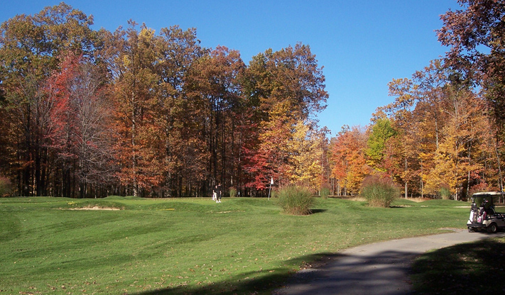 Treasure Lake Silver Golf Course. Golfers on the number 4 green. Treasure Lake - Dubois, PA